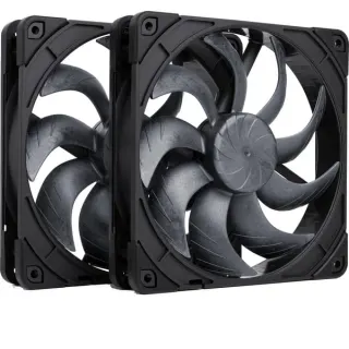 Noctua NF-A14x25 G2 PWM Sx2-PP chromax.black, Gehäuselüfter (schwarz, PWM-Anschluss, 2 Lüfter, 140 mm)