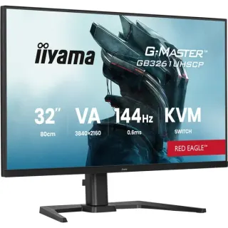 iiyama G-Master GB3261UHSCP-B1 Red Eagle, Gaming-Monitor (80 cm (31.5 Zoll), schwarz (matt), UltraHD/4K, VA, HDMI, DP, USB-C, USB-Hub, KVM, 144Hz Panel)