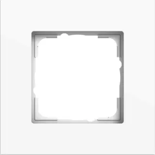 Gira GIRA Abdeckrahmen 1-fach Alu.Reinweiá(lack.) 0211403, Abdeckung (weiß, Retail)