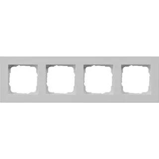 Gira Abdeckrahmen vierfach flach (grau, Retail)