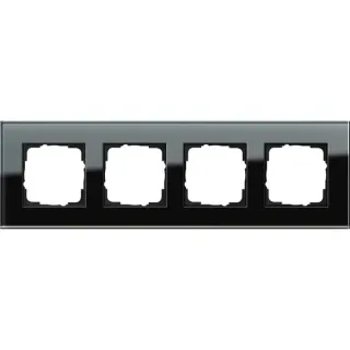 Gira Abdeckrahmen vierfach Glas Esprit, Abdeckung (schwarz, Retail)