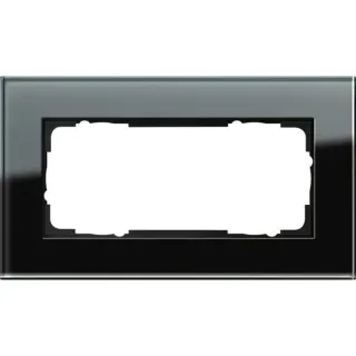 Gira Abdeckrahmen 2-fach Glas, Abdeckung (schwarz, Retail)