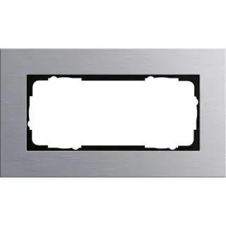 Gira Abdeckrahmen 2-fach Aluminium, Abdeckung (aluminium, Retail)