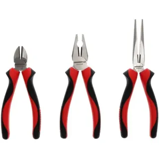 GEDORE red Zangen-Satz 2K-Griff, 3-teilig, Zangen-Set (rot/schwarz)