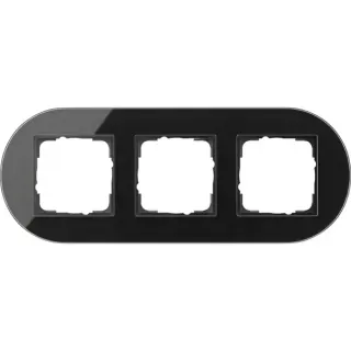 Gira Abdeckrahmen 3-fach, Abdeckung (schwarz, Retail)
