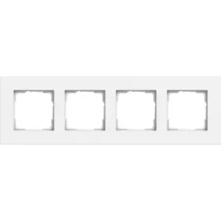Gira Abdeckrahmen vierfach lackiert matt Aluminium (weiß, Retail)