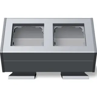 Gira Gehäuse zwei fach mit Befestigungswinkel (aluminium, Retail)