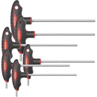 GEDORE Red 2K-T-Griff-Winkelschraubendreher-Satz, 6-teilig (rot/schwarz)
