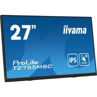 iiyama ProLite T2755MSC-B1, LED-Monitor (69 cm (27 Zoll), schwarz (matt), FullHD, IPS, Touchscreen)