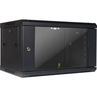Inter-Tech Wandgehäuse SMA-6406, IT-Schrank (schwarz, 6HE)