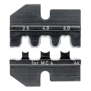 KNIPEX Crimpeinsatz 97 49 66 für Solar-Steckverbinder MC4, Crimpzange (für KNIPEX Crimp-Systemzange Artikel-Nr. 97 43 xx)