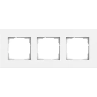 Gira Abdeckrahmen dreifach lackiert matt Aluminium (weiß, Retail)