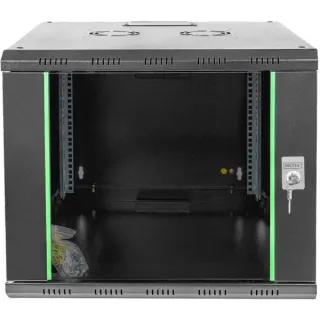 Digitus Wandgehäuse Unique Serie - 600x600 mm (BxT), IT-Schrank (schwarz, 9 Höheneinheiten)