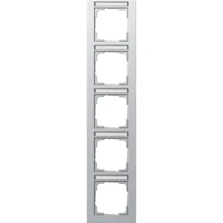 Gira Abdeckrahmen fünffach mit Beschriftungsfeld, Abdeckung (aluminium, Retail)