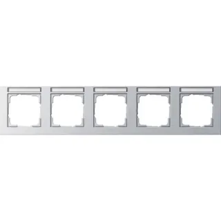 Gira Abdeckrahmen 5-fach waagerecht bruchsicher, Abdeckung (aluminium, Retail)
