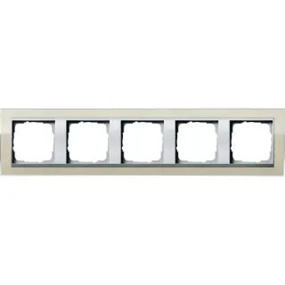 Gira Abdeckrahmen fünffach mit Zwischenrahmen (beige, Retail)