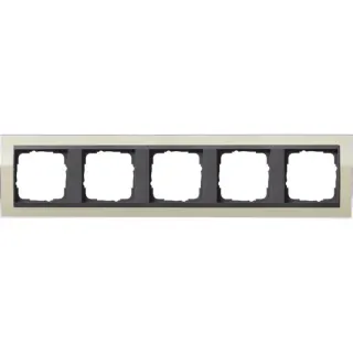 Gira Abdeckrahmen fünffach mit Zwischenrahmen, Abdeckung (beige, Retail)