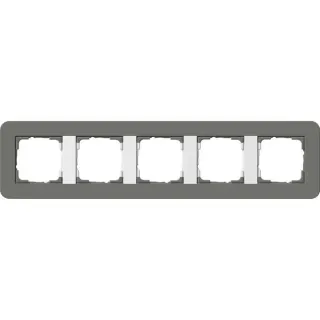 Gira Abdeckrahmen 5fach, Abdeckung (grau, Retail)