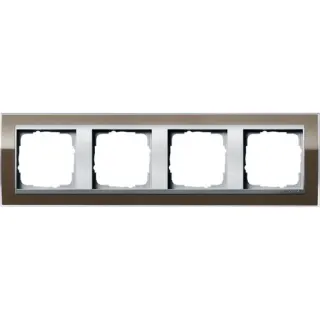 Gira Abdeckrahmen vierfach, Abdeckung (braun, Retail)