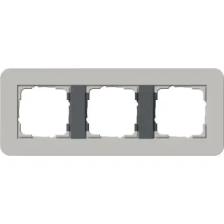 Gira Abdeckrahmen 3fach, Abdeckung (grau, Retail)