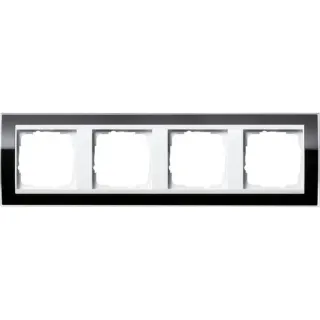 Gira Abdeckrahmen vierfach (schwarz, Retail)