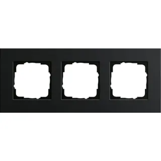 Gira Abdeckrahmen dreifach Aluminium eloxiert, Abdeckung (schwarz, Retail)