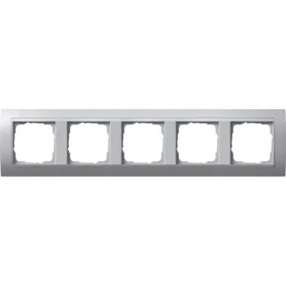 Gira Abdeckrahmen 5-fach Aluminium mit Zwischenrahmen (aluminium, Retail)