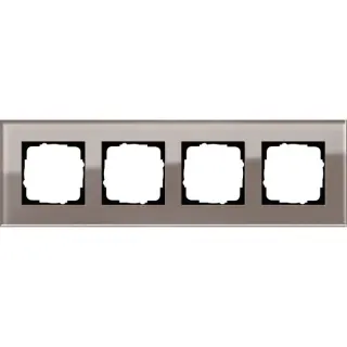 Gira Abdeckrahmen vierfach Esprit Glas Umbra, Abdeckung (braun, Retail)