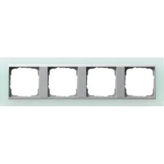 Gira Abdeckrahmen vierfach mit Zwischenrahmen Farbe Aluminium (mint, Retail)