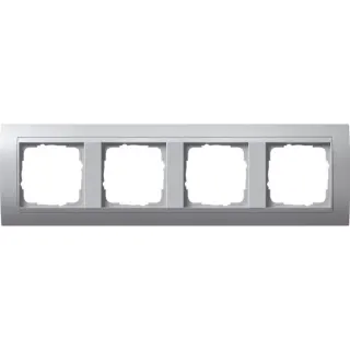 Gira Abdeckrahmen vierfach mit Zwischenrahmen (aluminium, Retail)