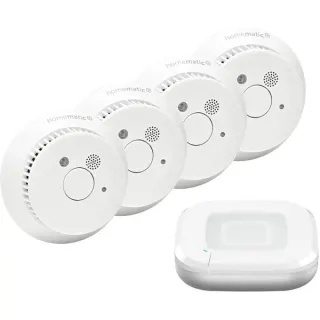 Homematic IP Starter Set Rauchwarnmelder - 4 Räume (1x Access Point 2, 4x Rauchwarnmelder)