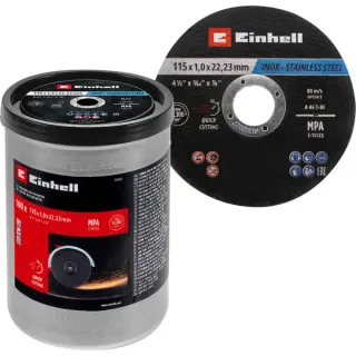 EINHELL Trennscheibe dünn, Ø 115 x 1,0mm, 100 Stück (für Winkelschleifer)
