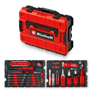 EINHELL E-Case Werkzeugkoffer Umzug , 79-teilig, Werkzeug-Set (schwarz/rot)