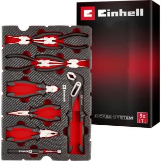 EINHELL Werkzeug-Pad Zangen, in E-Case-Einleger, Zangen-Set (9-teilig)