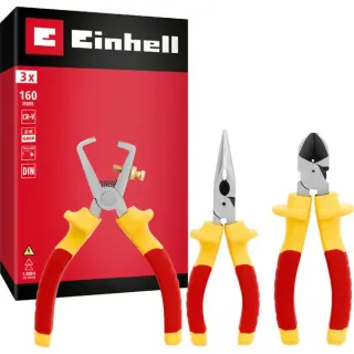 EINHELL VDE-Zangen-Set, 3-teilig (rot/gelb, 160 mm)