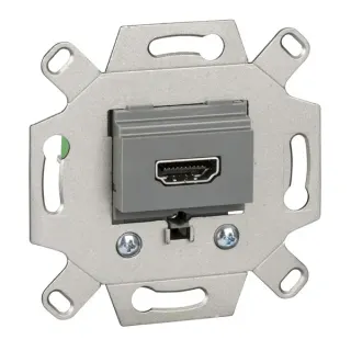 Merten High-Definition-Multimedia-Interface Anschlussdose Einsatz einfach (grau, Retail)