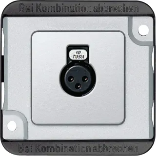 Merten Audio Steckbuchse XLR Rundsteckverbinder 3 polig mit Lötanschluss (silber, Retail)