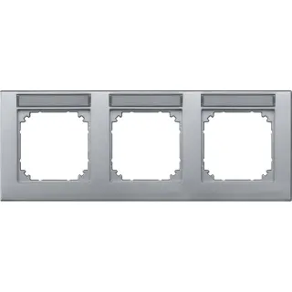 Merten Rahmen dreifach beschriftbar waagerecht (aluminium, Retail)