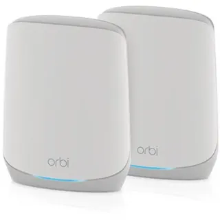 Netgear Orbi WiFi6 Tri-Band Mesh System 2er Set, Mesh Router (weiß)