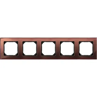 Merten Rahmen Glas 5-fach waagerecht und senkrecht (braun (glänzend), Retail)