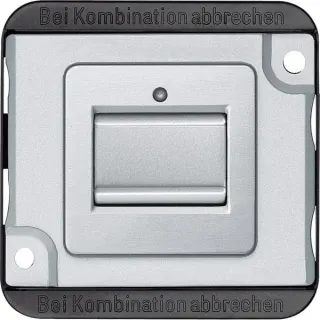 Merten Kreuzschalter Einsatz einpolig (aluminium, Retail)