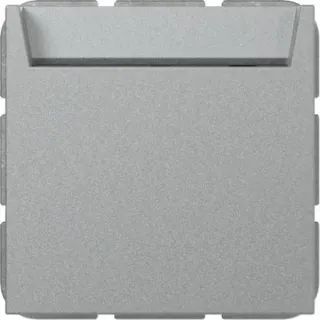 Gira Hotel-Card Schließer mit Neutralleiterklemme einpolig, Taster (aluminium, Retail)
