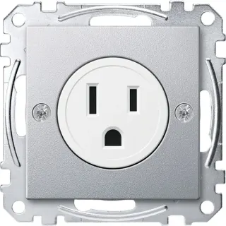 Merten Steckdosen Einsatz USA 15 Ampere (aluminium, Retail)
