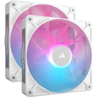 Corsair iCUE LINK RX140 RGB Dual, Gehäuselüfter (weiß, 2er Pack, 140 mm)