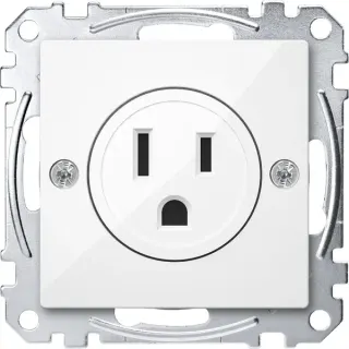 Merten Steckdosen Einsatz polarweiß glänzend USA 15 Ampere (weiß (glänzend), Retail)