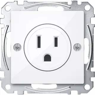 Merten Steckdosen Einsatz aktiv weiß glänzend USA 15 Ampere (weiß (glänzend), Retail)