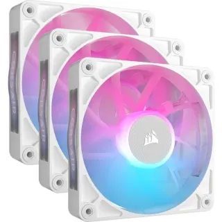 Corsair iCUE LINK RX120 RGB Triple, Gehäuselüfter (weiß, 3er Pack, inkl. Hub, 120 mm)