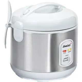 Steba Reiskocher RK 2 (edelstahl/weiß, 700 Watt, 3,5 Liter)
