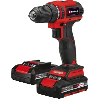 EINHELL Power X-Change Akku-Bohrschrauber TE-CD 18/40 Li BL, 18Volt (rot/schwarz, 2x Li-Ion-Akku 2,0Ah, im Koffer)
