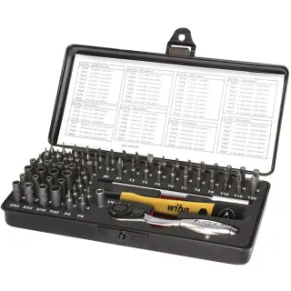 Wiha Bit-Satz Micro-Bit Set ESD (schwarz/gelb, 65-teilig)